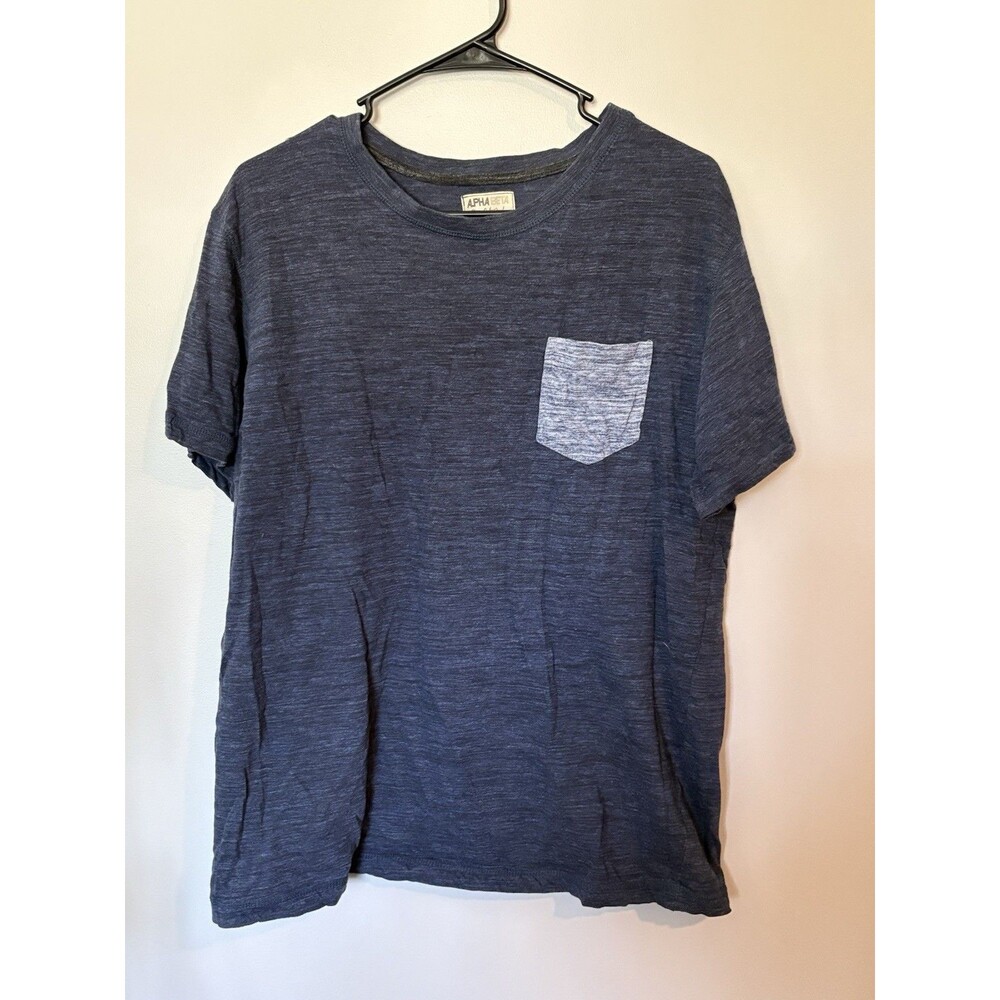 Alpha beta shirt, W/pocket, Size XL, Blue And Grey